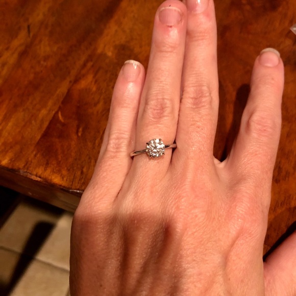 FIRM-1.5ct D, VVS1 Moissanite Solitare Ring - Picture 13 of 16